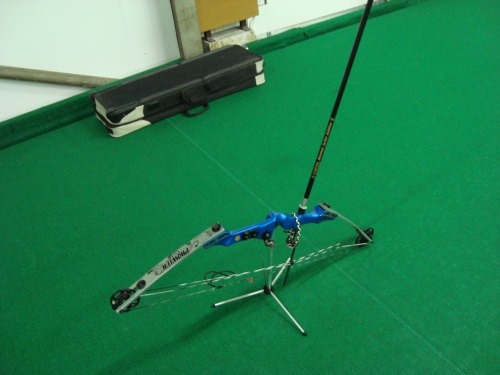 An example of a compound bow